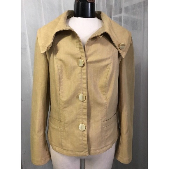 Escada Women's Coat Maze 4 Button Stretch Jacket Coat Size 44 / 14